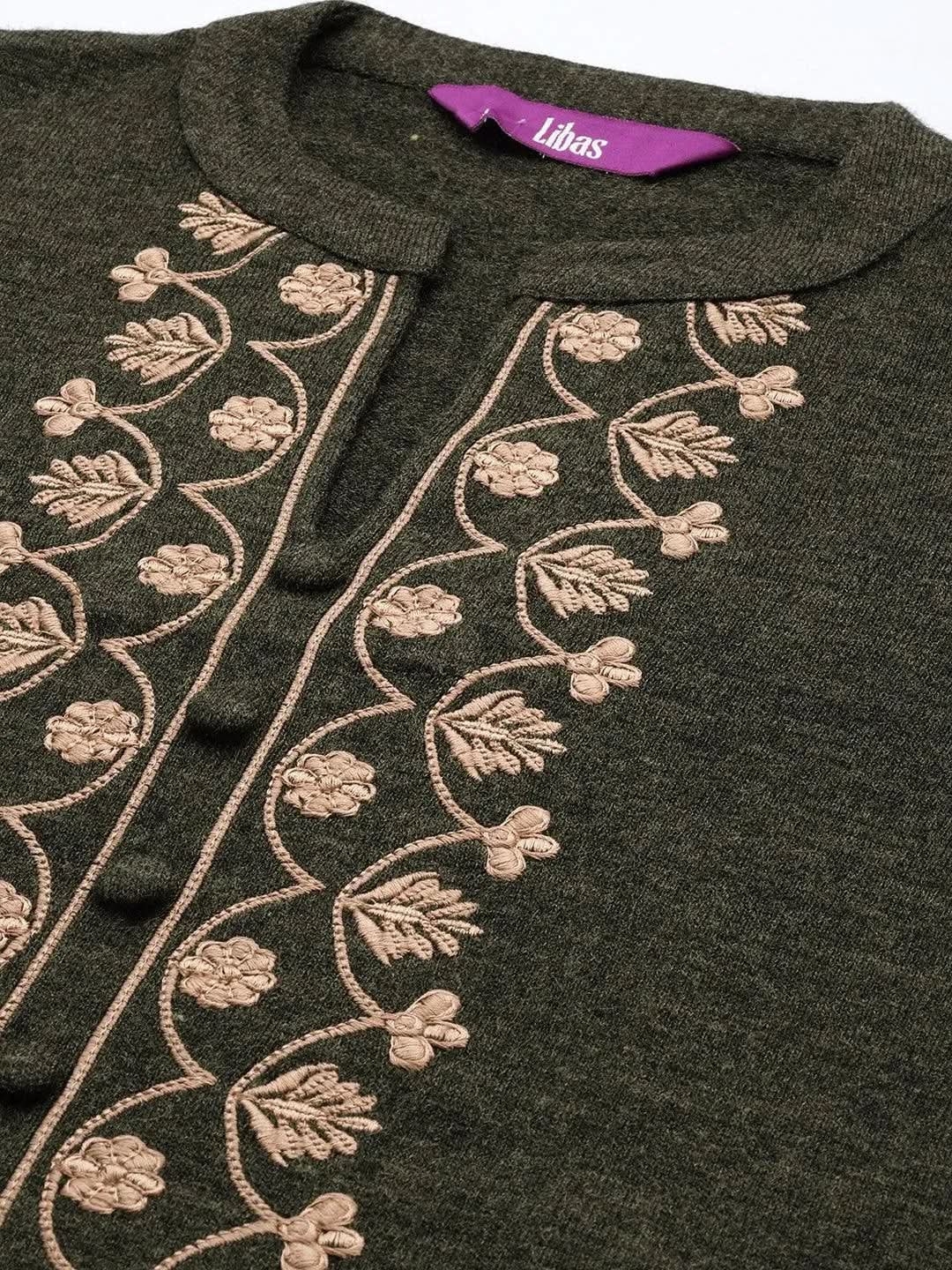 Green Yoke Design Wool Straight Kurta
Green Yoke Design Wool Straight Kurta