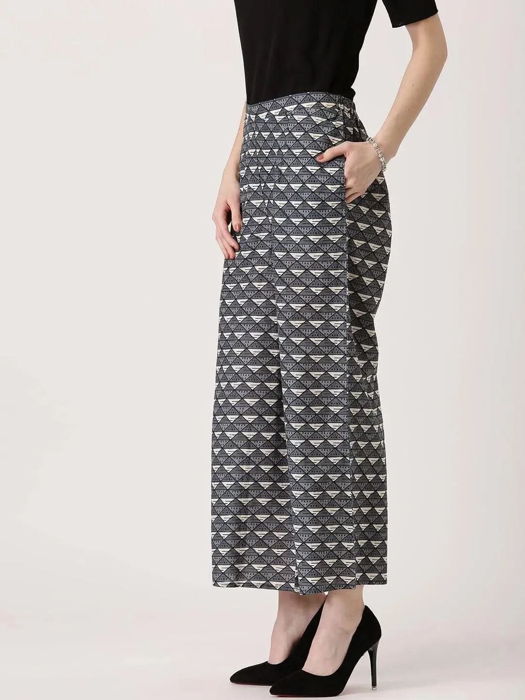 Buy Grey Abstract Cotton Palazzos - PL253- | Libas Ethnic Wear Online
Buy Grey Abstract Cotton Palazzos - PL253- | Libas Ethnic Wear Online