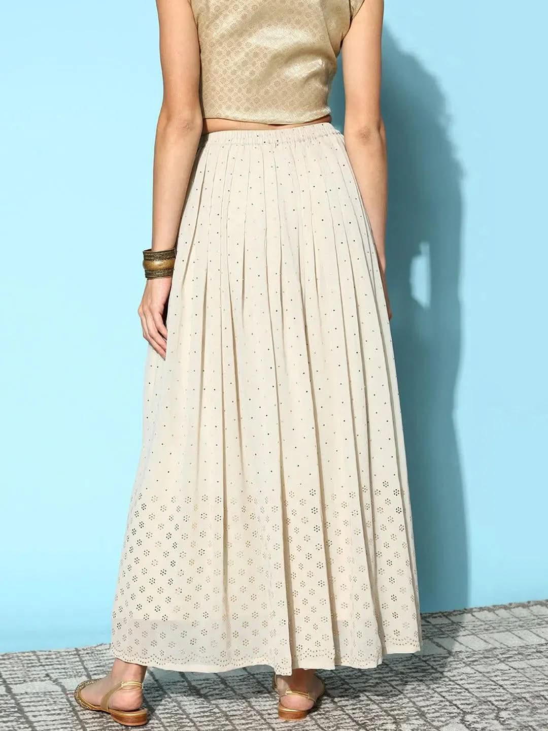 Grey Embellished Georgette Skirt
Grey Embellished Georgette Skirt