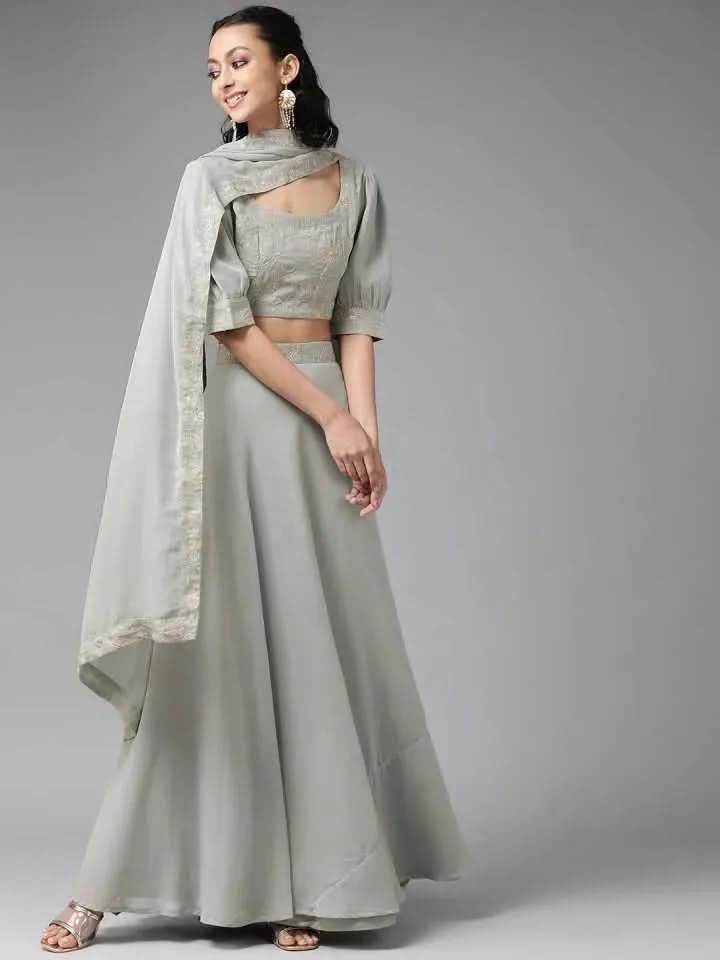 Buy Grey Embroidered Georgette Lehenga Set - 20222O-XS | Libas Ethnic Wear Online
Buy Grey Embroidered Georgette Lehenga Set - 20222O-XS | Libas Ethnic Wear Online