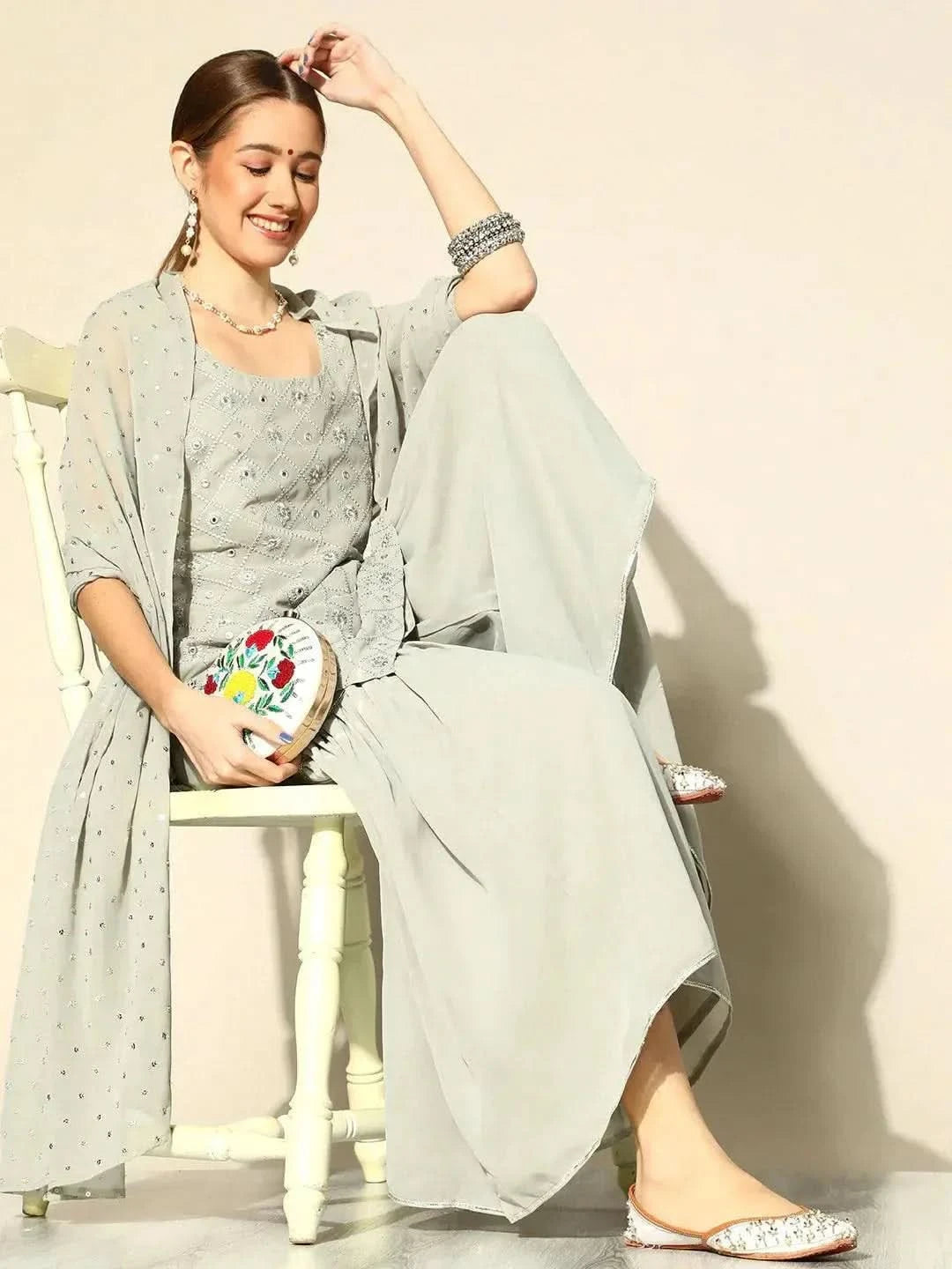 Buy Grey Embroidered Georgette Suit Set - 20097O-XS | Libas Ethnic Wear Online
Buy Grey Embroidered Georgette Suit Set - 20097O-XS | Libas Ethnic Wear Online