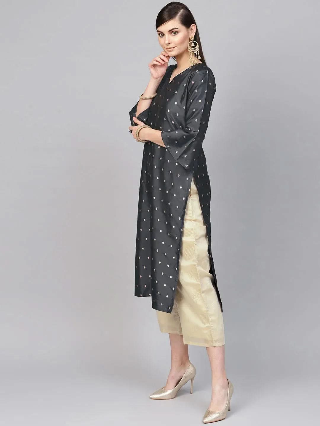 Buy Grey Embroidered Polyester Suit Set - 6353MJ- | Libas Ethnic Wear Online
Buy Grey Embroidered Polyester Suit Set - 6353MJ- | Libas Ethnic Wear Online