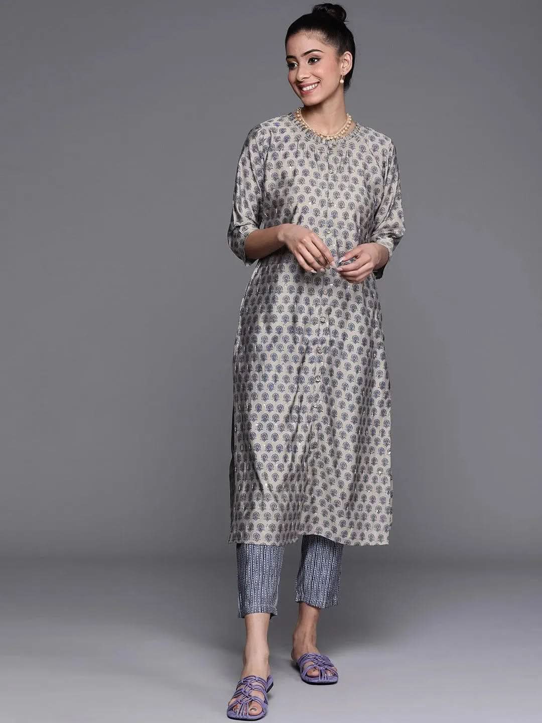 Buy Grey Printed Chanderi Silk Kurta - 23174O-XXL | Libas Ethnic Wear Online
Buy Grey Printed Chanderi Silk Kurta - 23174O-XXL | Libas Ethnic Wear Online