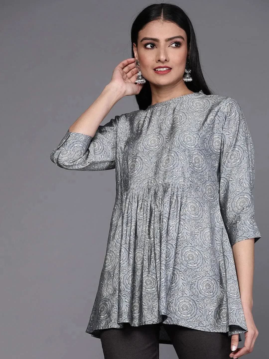 Buy Grey Printed Chanderi Silk Kurti - 23127O- | Libas Ethnic Wear Online
Buy Grey Printed Chanderi Silk Kurti - 23127O- | Libas Ethnic Wear Online