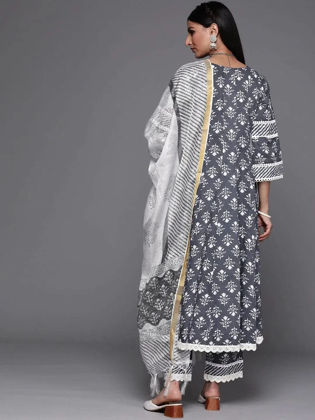Buy Grey Printed Cotton Suit Set - 33211O-XS | Libas Ethnic Wear Online
Buy Grey Printed Cotton Suit Set - 33211O-XS | Libas Ethnic Wear Online