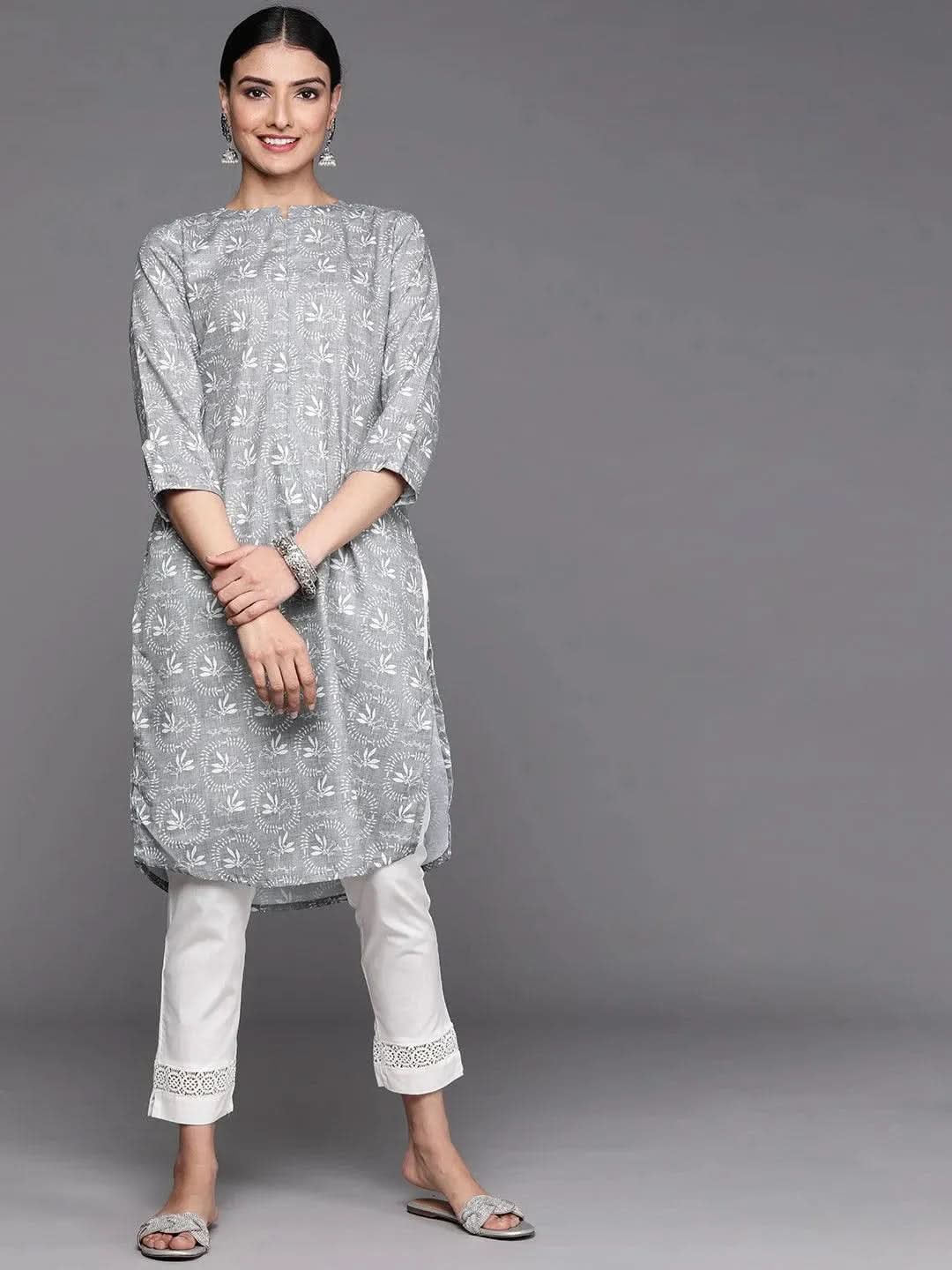 Buy Grey Printed Cotton Kurta - 23446O- | Libas Ethnic Wear Online
Buy Grey Printed Cotton Kurta - 23446O- | Libas Ethnic Wear Online