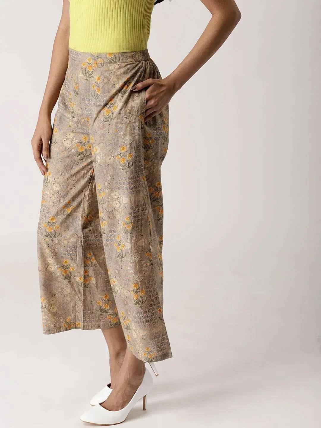 Buy Grey Printed Cotton Palazzos - PL563- | Libas Ethnic Wear Online
Buy Grey Printed Cotton Palazzos - PL563- | Libas Ethnic Wear Online