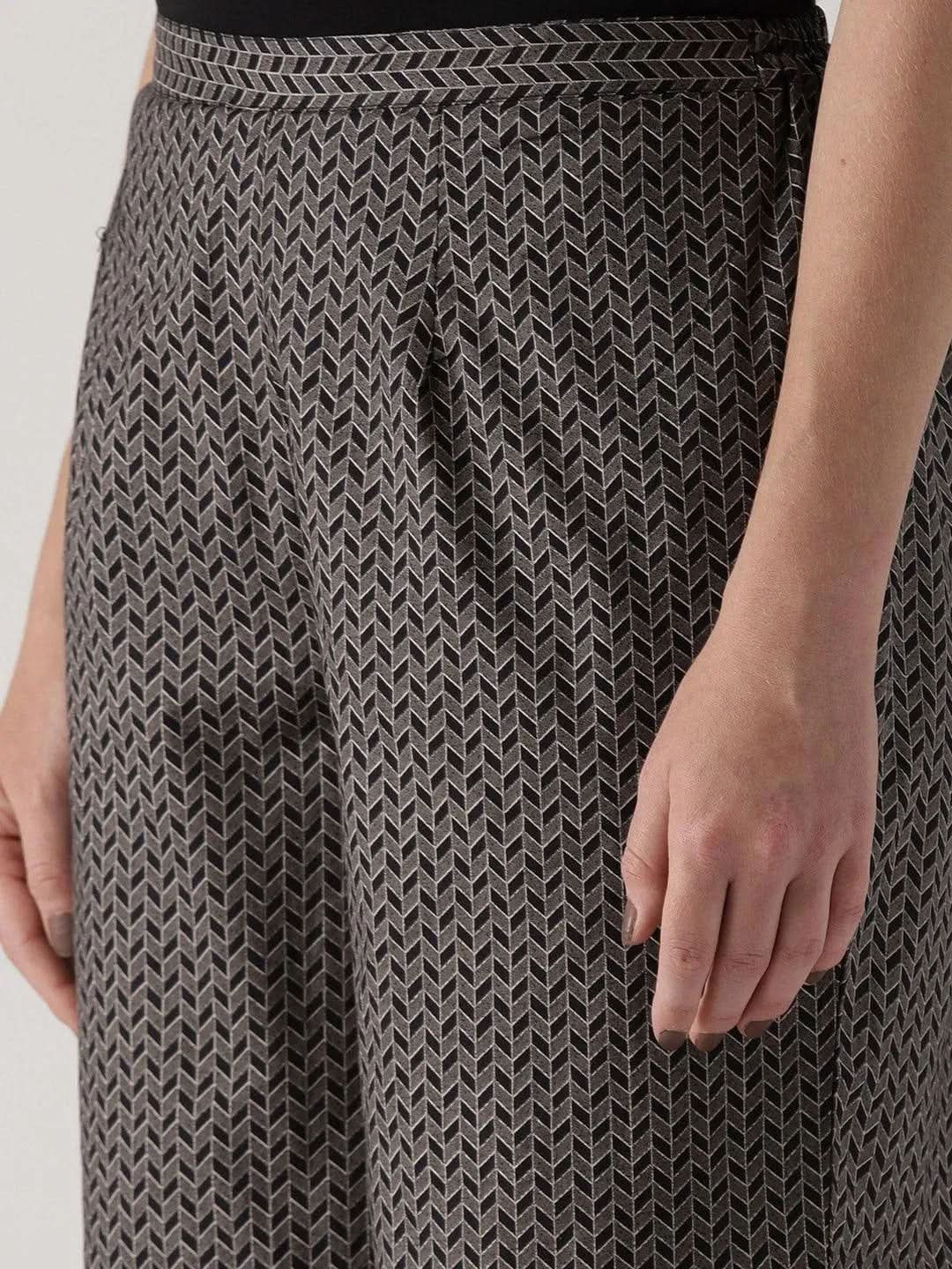 Grey Printed Cotton Palazzos
Grey Printed Cotton Palazzos