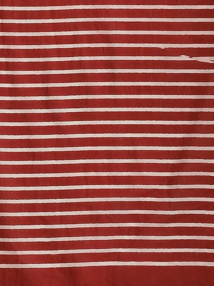 Grey Printed Cotton Saree - Libas