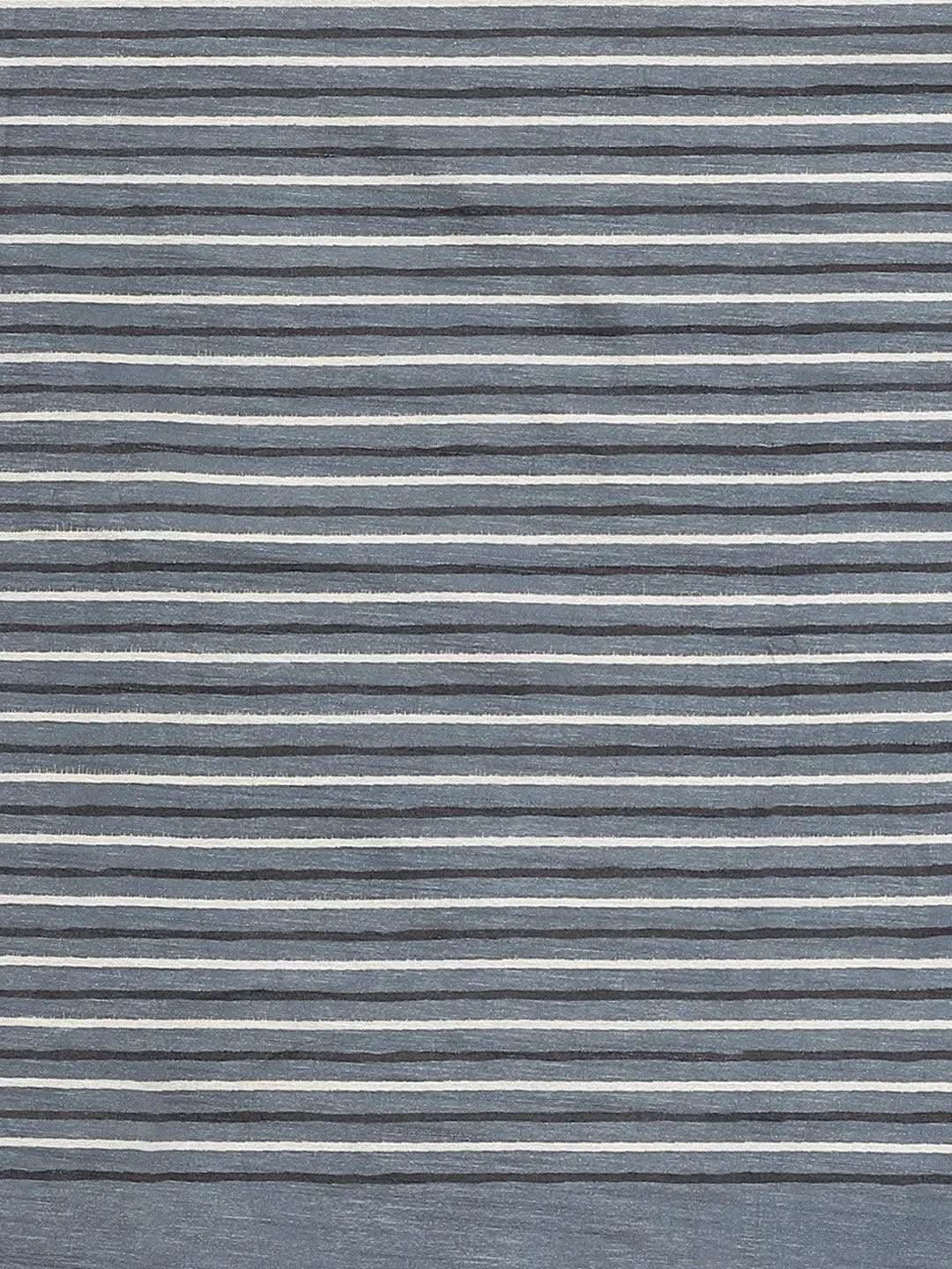 Grey Printed Cotton Silk Saree - Libas