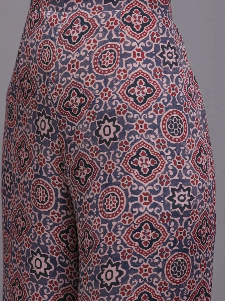 Grey Printed Georgette Co-Ords - Libas