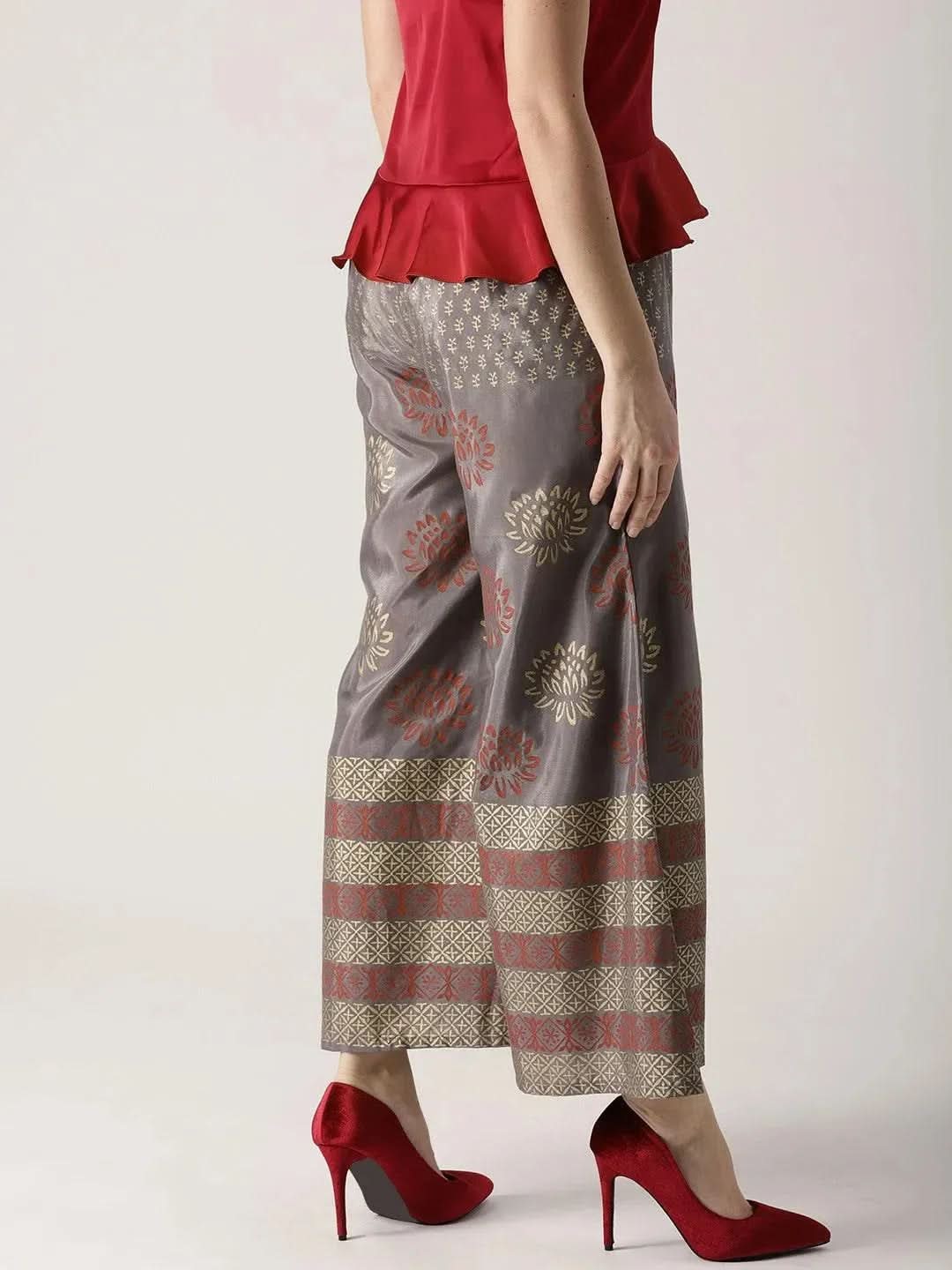 Buy Grey Printed Polyester Palazzos - PL341-XL | Libas Ethnic Wear Online
Buy Grey Printed Polyester Palazzos - PL341-XL | Libas Ethnic Wear Online