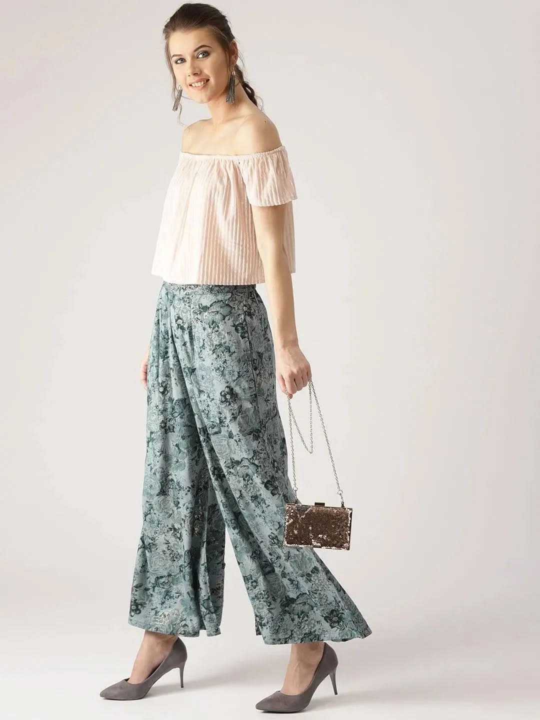 Grey Printed Rayon Palazzos
Grey Printed Rayon Palazzos