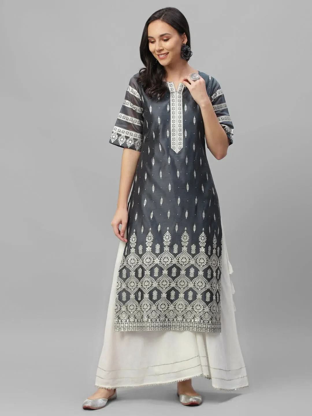 Buy Grey Printed Shantoon Kurta - 9162- | Libas Ethnic Wear Online
Buy Grey Printed Shantoon Kurta - 9162- | Libas Ethnic Wear Online
