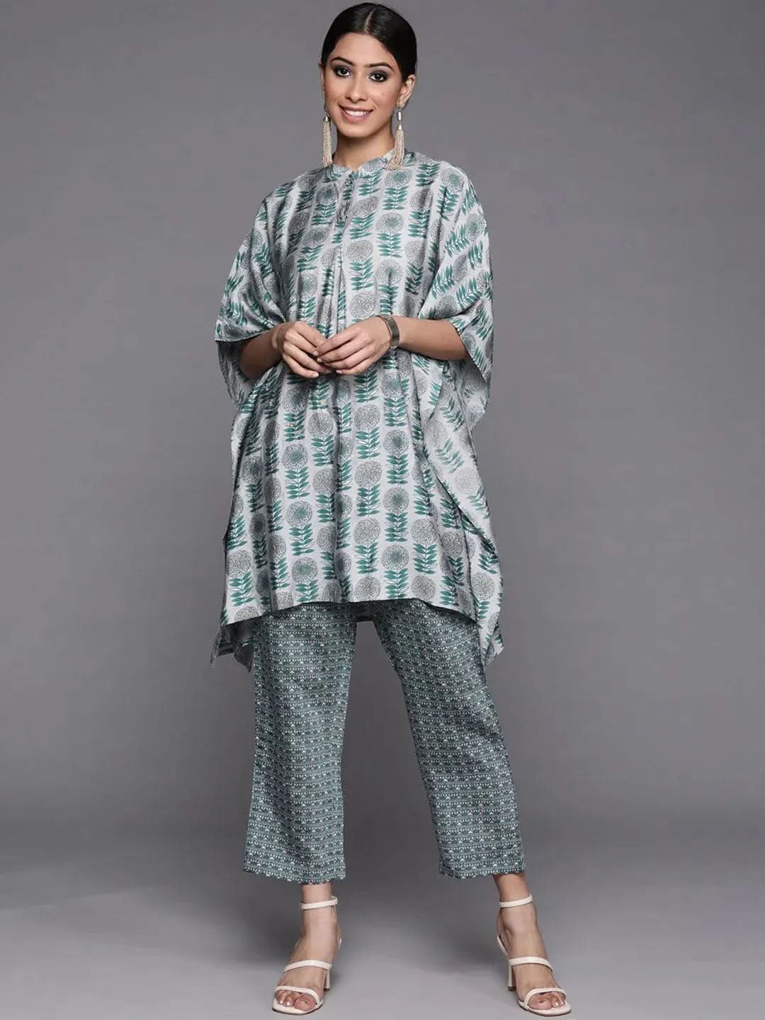Buy Grey Printed Silk Kurta Set - 33379O-XS | Libas Ethnic Wear Online 
Buy Grey Printed Silk Kurta Set - 33379O-XS | Libas Ethnic Wear Online