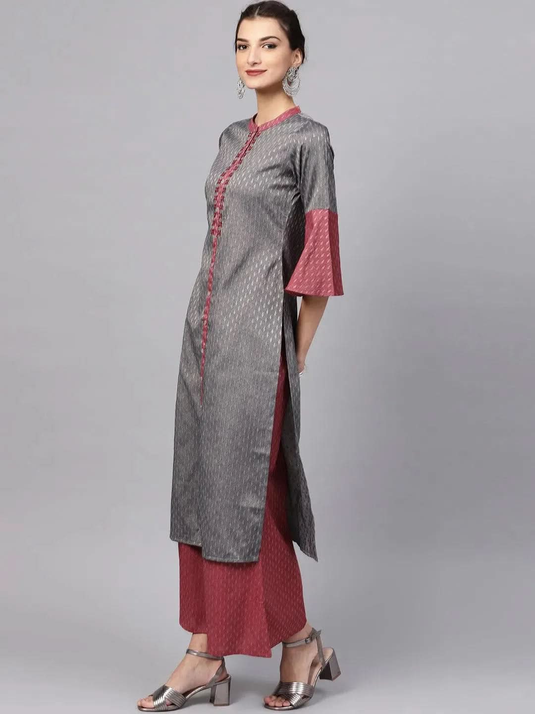 Buy Grey Self Design Rayon Kurta Set - 6217- | Libas Ethnic Wear Online 
Buy Grey Self Design Rayon Kurta Set - 6217- | Libas Ethnic Wear Online