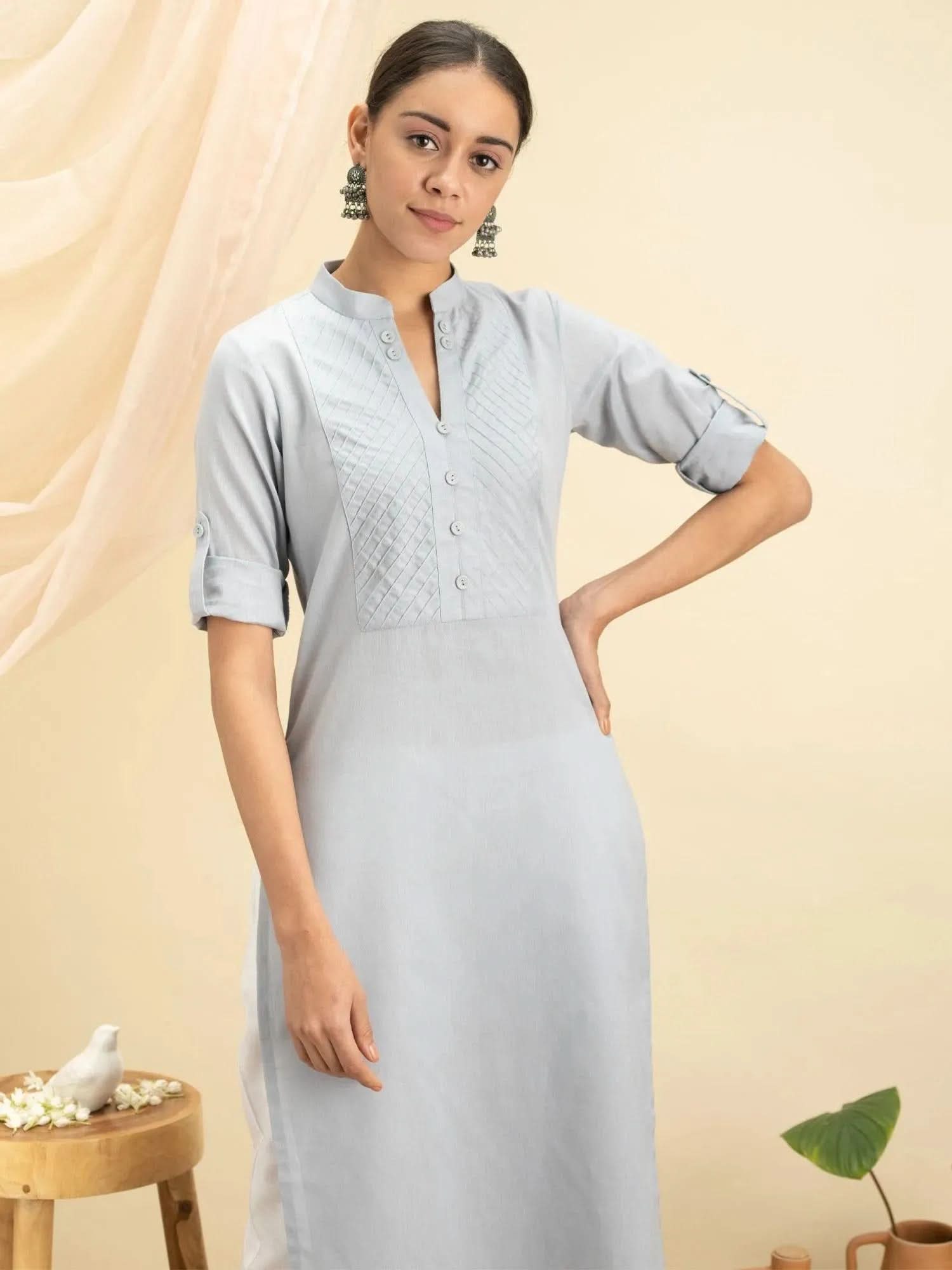Buy Grey Solid Cotton Kurta - 12028O-XS | Libas Ethnic Wear Online
Buy Grey Solid Cotton Kurta - 12028O-XS | Libas Ethnic Wear Online
