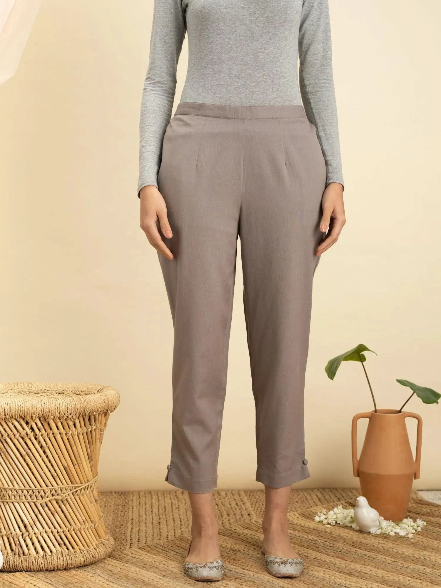 Buy Grey Solid Cotton Trousers - PL872O- | Libas Ethnic Wear Online
Buy Grey Solid Cotton Trousers - PL872O- | Libas Ethnic Wear Online