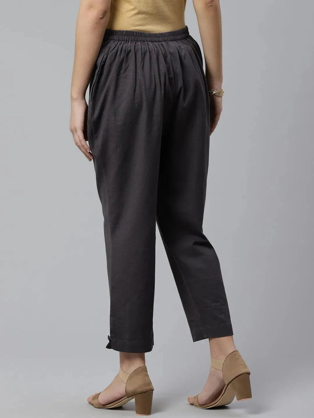 Grey Solid Cotton Trousers
Grey Solid Cotton Trousers
