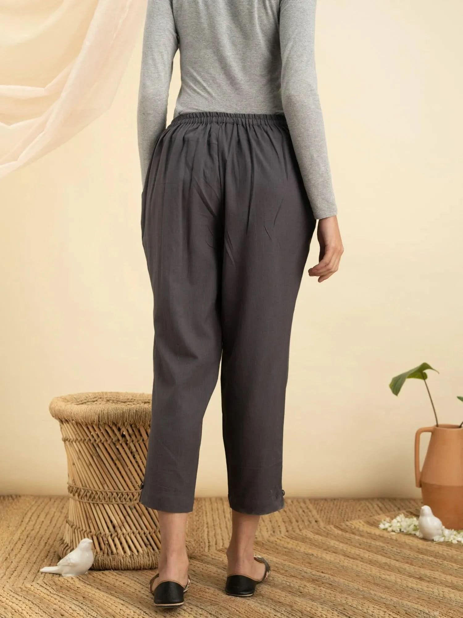 Buy Grey Solid Cotton Trousers - PL869O-S | Libas Ethnic Wear Online
Buy Grey Solid Cotton Trousers - PL869O-S | Libas Ethnic Wear Online