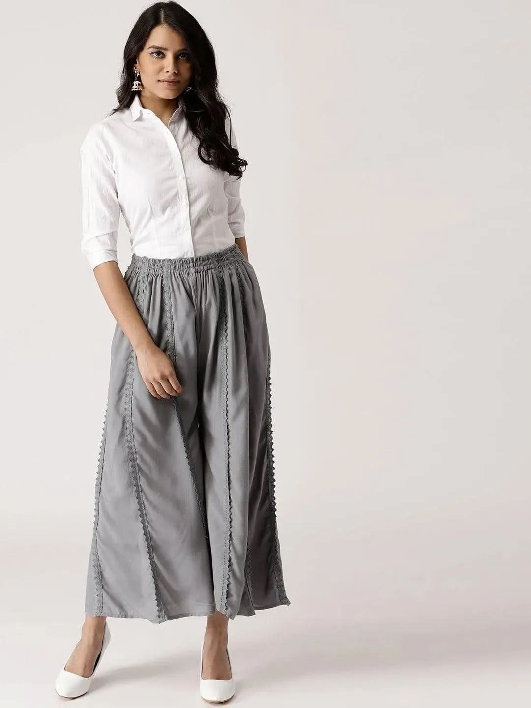 Buy Grey Solid Rayon Palazzos - PL588-XL | Libas Ethnic Wear Online
Buy Grey Solid Rayon Palazzos - PL588-XL | Libas Ethnic Wear Online