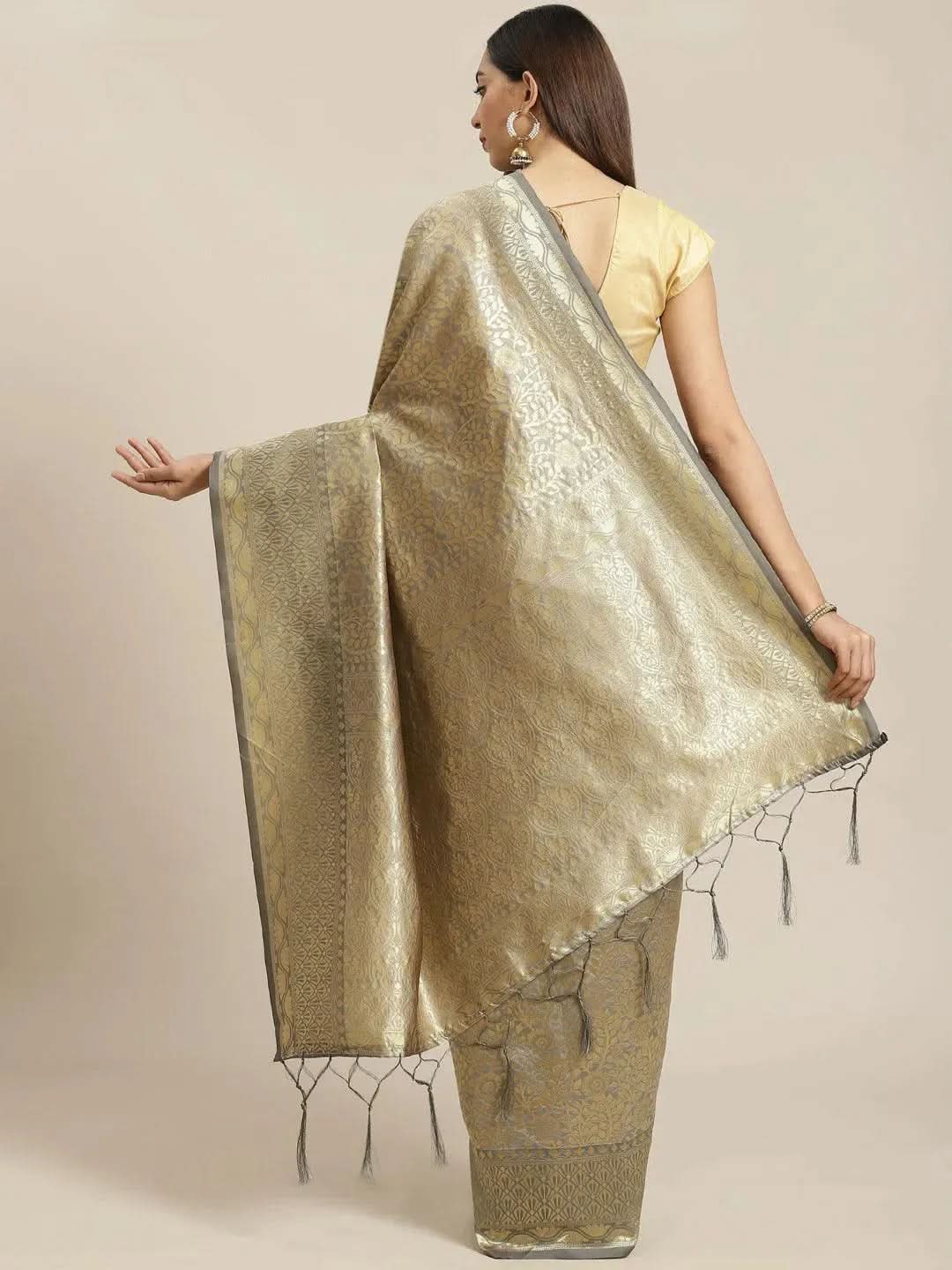 Grey Woven Design Brocade Saree
Grey Woven Design Brocade Saree