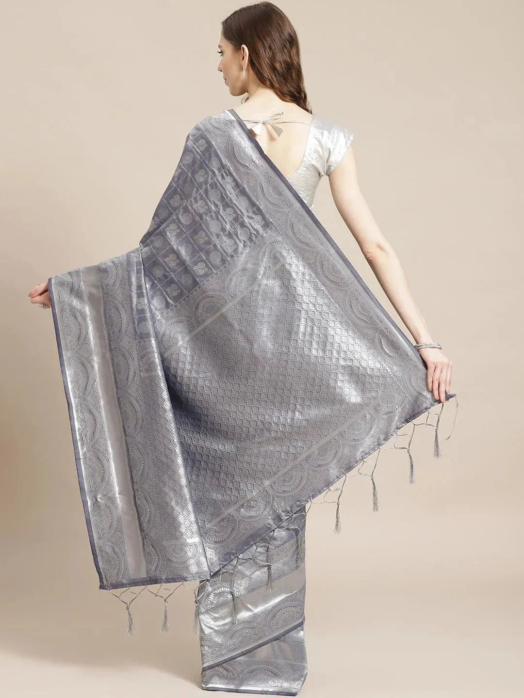 Grey Woven Design Brocade Saree
Grey Woven Design Brocade Saree