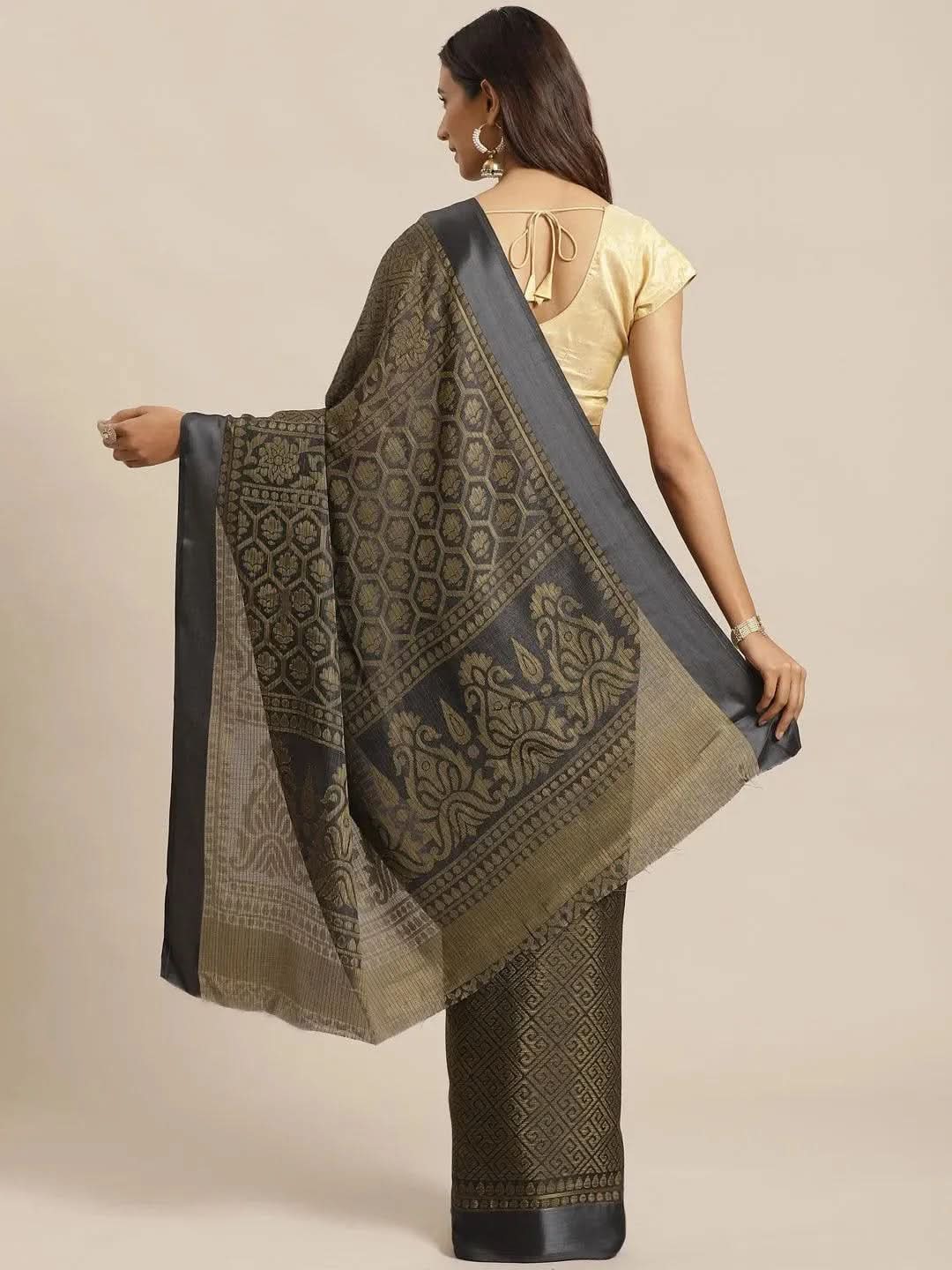 Grey Woven Design Brocade Saree
Grey Woven Design Brocade Saree