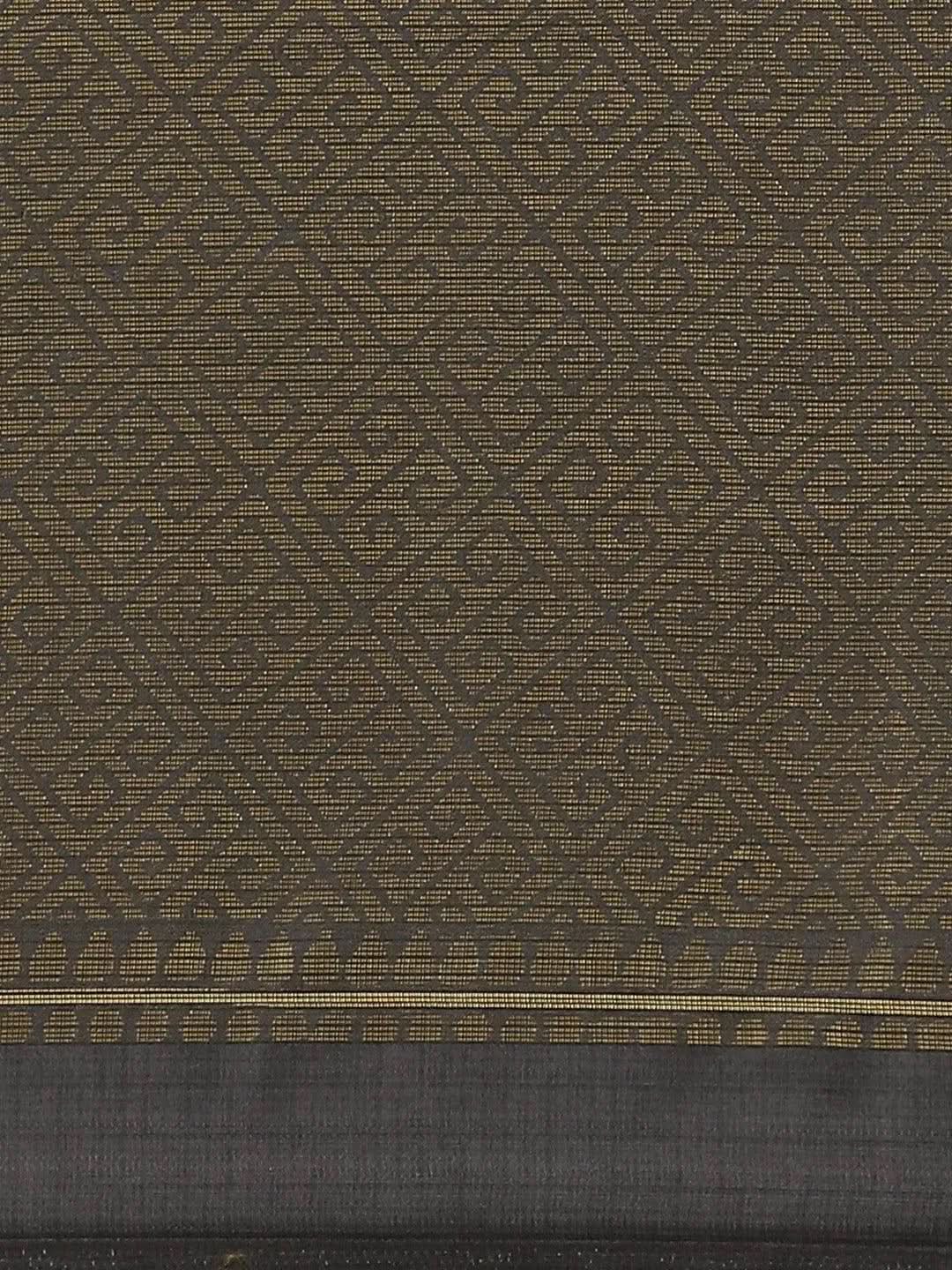 Grey Woven Design Brocade Saree - Libas