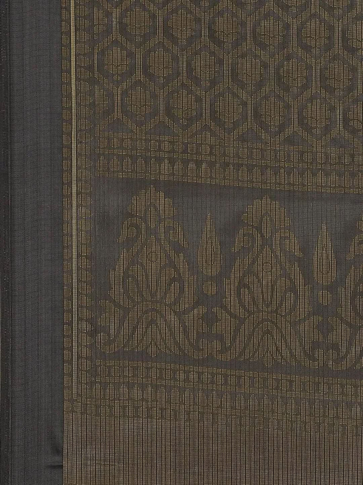 Grey Woven Design Brocade Saree - Libas