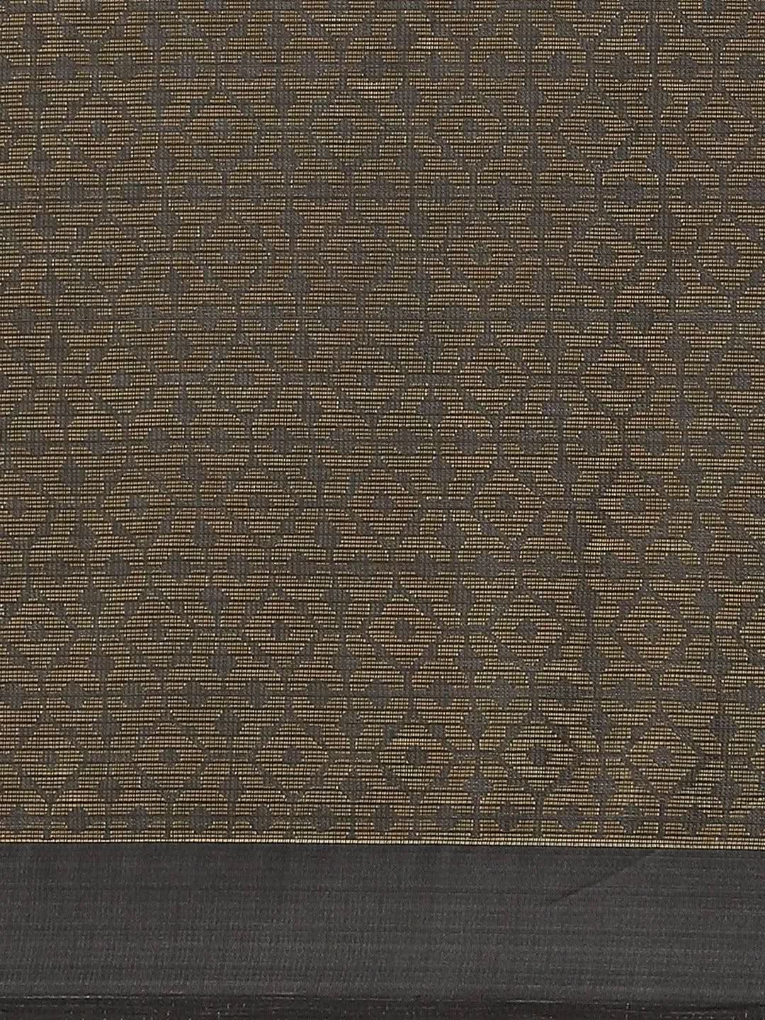 Grey Woven Design Brocade Saree - Libas