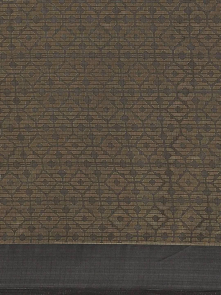 Grey Woven Design Brocade Saree - Libas