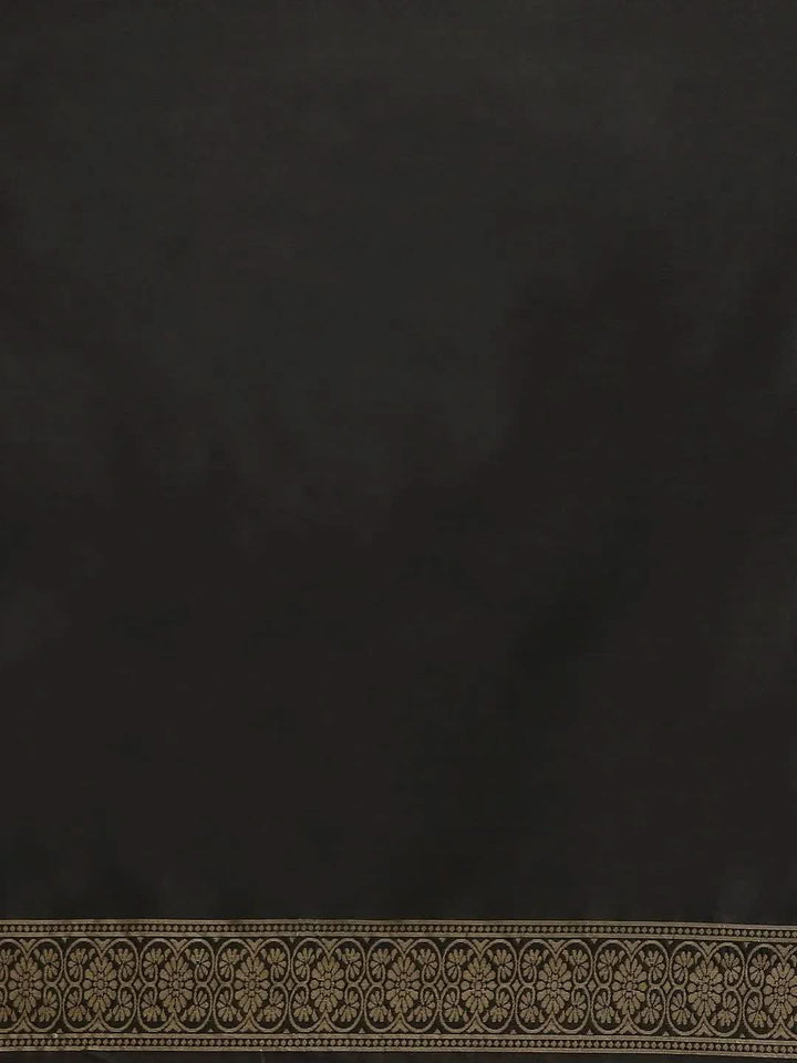 Grey Woven Design Silk Saree - Libas