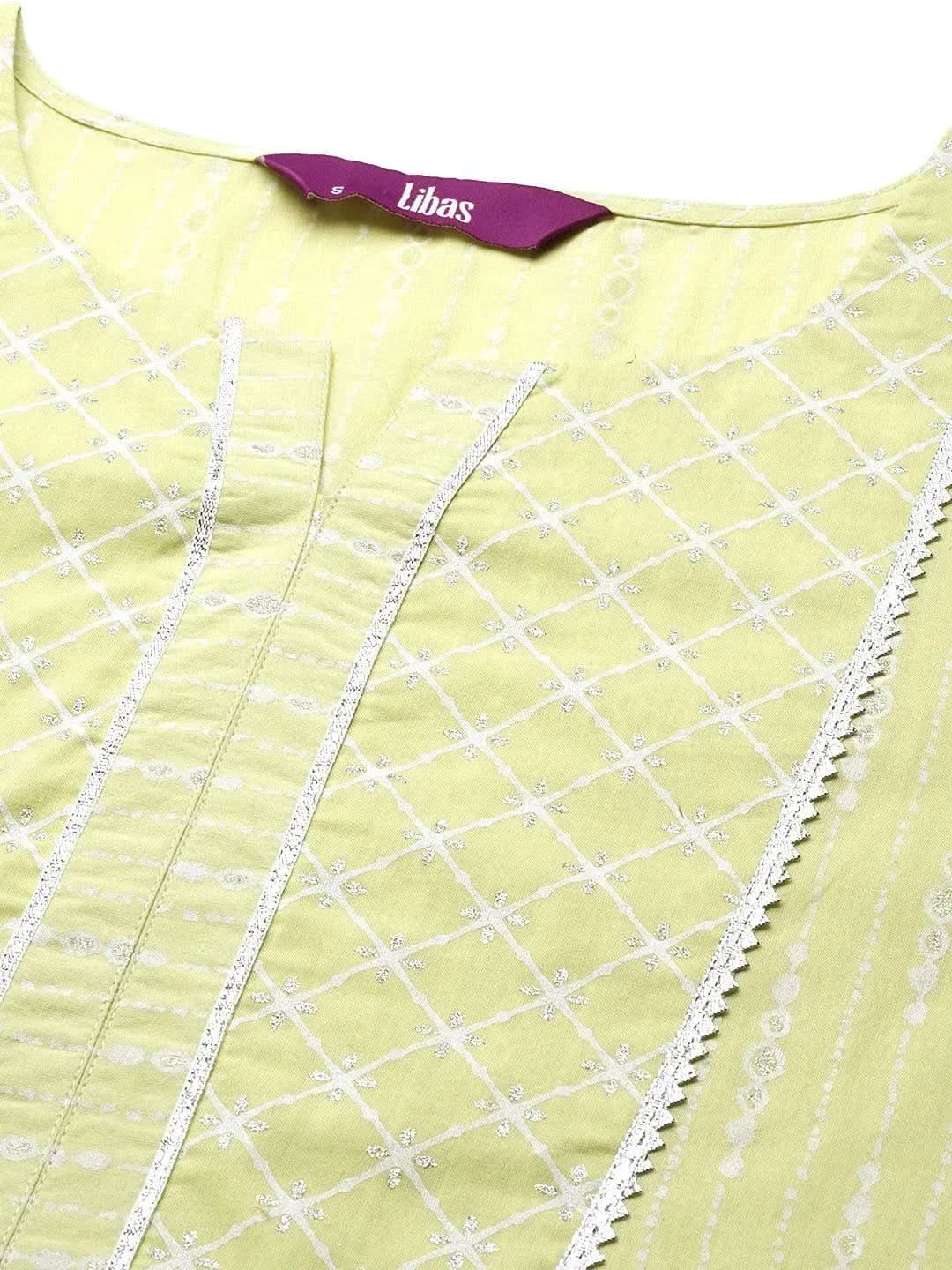 Lime Green Printed Cotton Straight Kurta
Lime Green Printed Cotton Straight Kurta