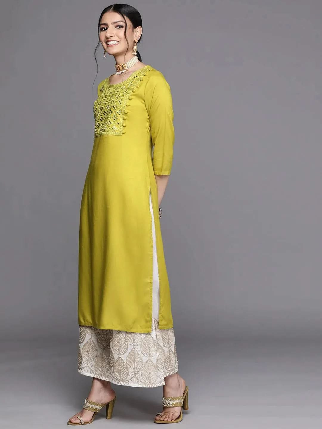 Buy Lime Green Yoke Design Rayon Kurta - 23484- | Libas Ethnic Wear Online
Buy Lime Green Yoke Design Rayon Kurta - 23484- | Libas Ethnic Wear Online