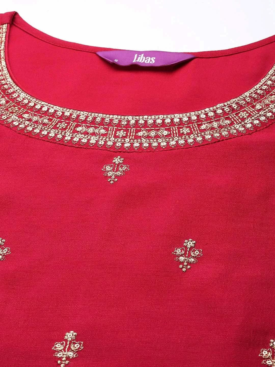 Magenta Embroidered Silk Straight Kurta
Magenta Embroidered Silk Straight Kurta