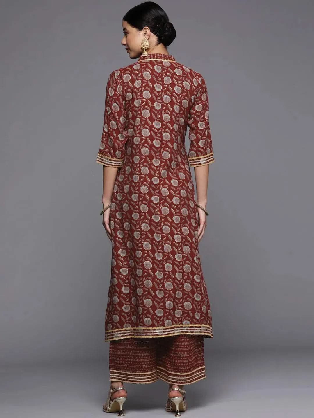 Maroon Printed Rayon A-Line Kurta
Maroon Printed Rayon A-Line Kurta