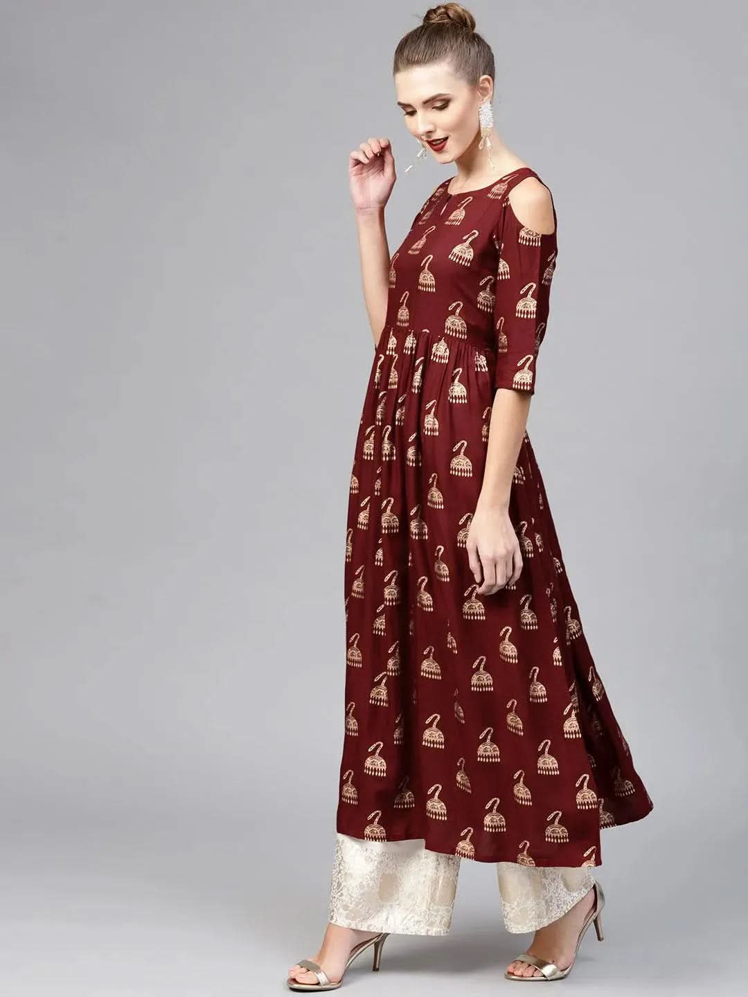 Buy Maroon Printed Rayon Kurta - 7489-XS | Libas Ethnic Wear Online
Buy Maroon Printed Rayon Kurta - 7489-XS | Libas Ethnic Wear Online
