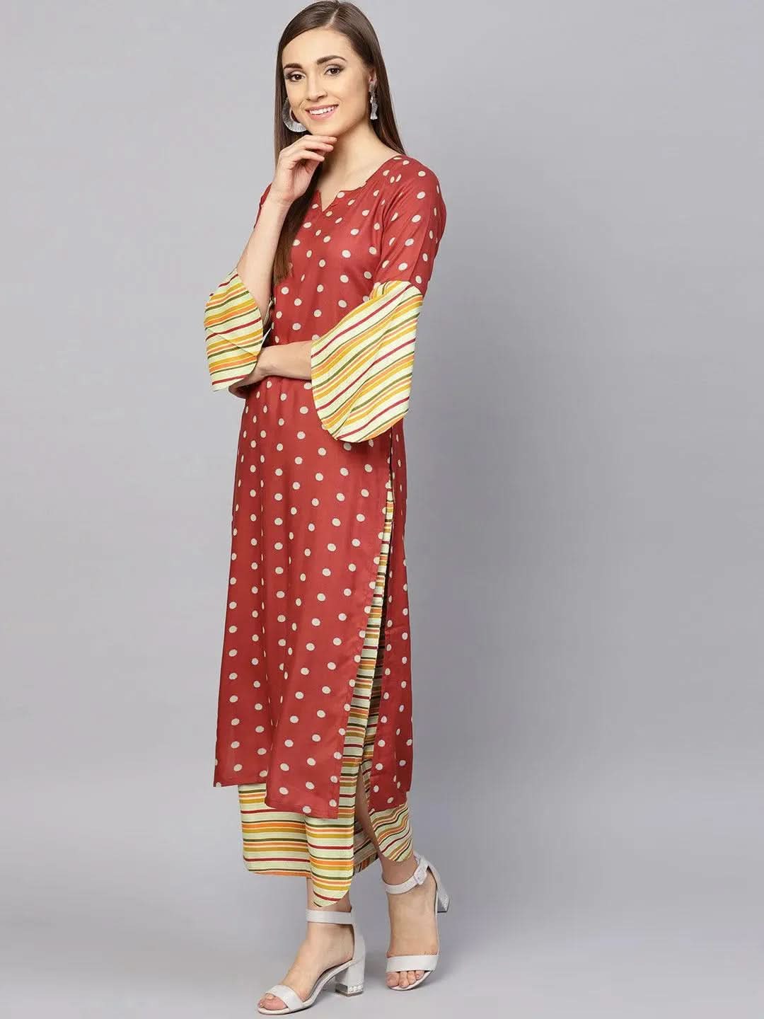 Buy Maroon Printed Rayon Kurta Set - 5878- | Libas Ethnic Wear Online
Buy Maroon Printed Rayon Kurta Set - 5878- | Libas Ethnic Wear Online
