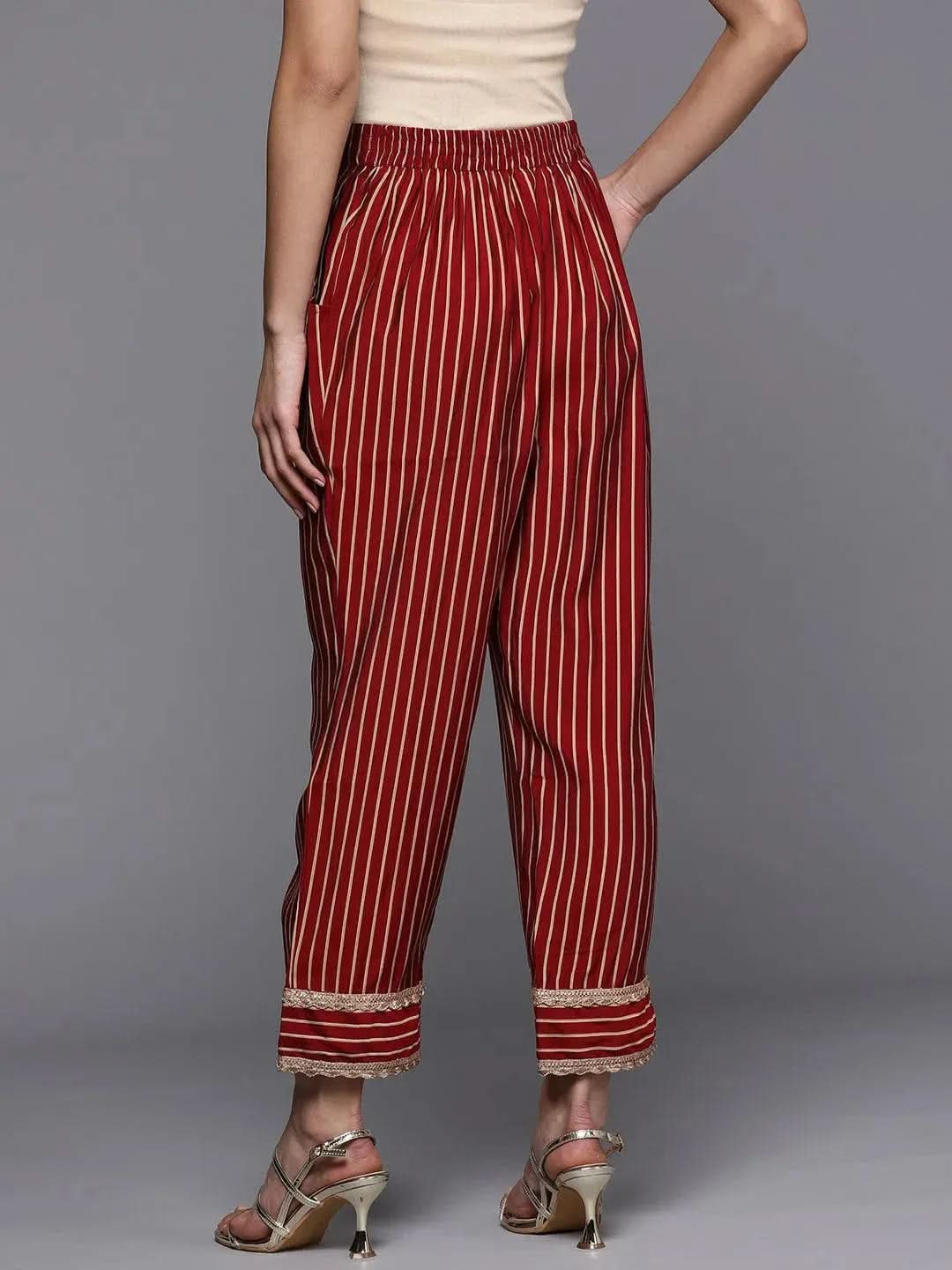 Maroon Printed Silk Trousers
Maroon Printed Silk Trousers