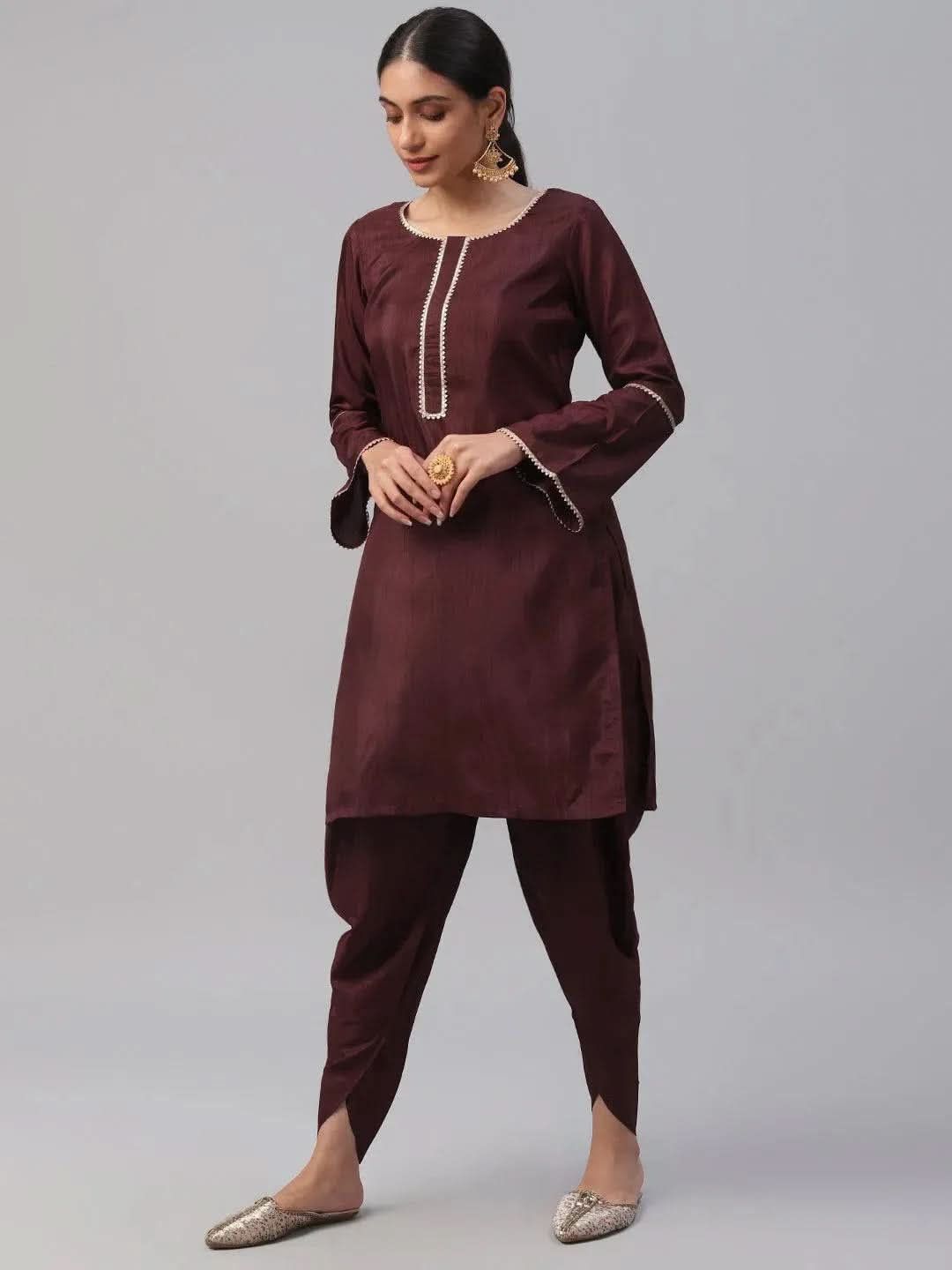 Buy Maroon Solid Polyester Suit Set - 6886- | Libas Ethnic Wear Online
Buy Maroon Solid Polyester Suit Set - 6886- | Libas Ethnic Wear Online