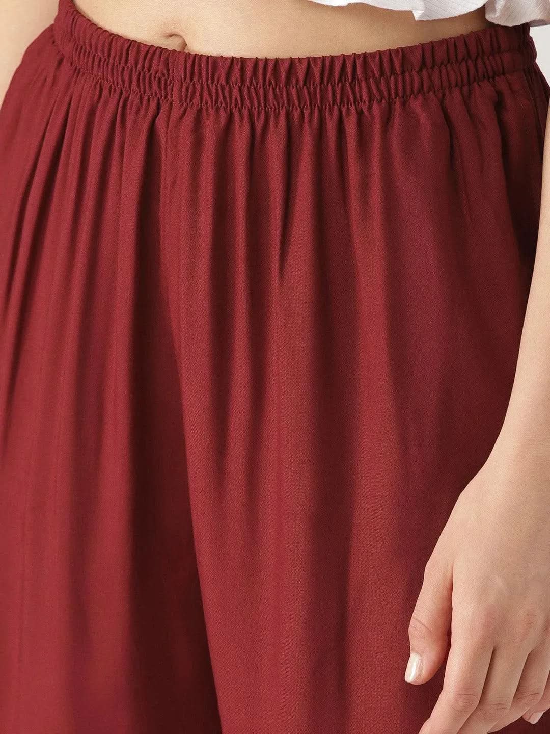 Buy Maroon Solid Rayon Palazzos - PL419-XL | Libas Ethnic Wear Online
Buy Maroon Solid Rayon Palazzos - PL419-XL | Libas Ethnic Wear Online