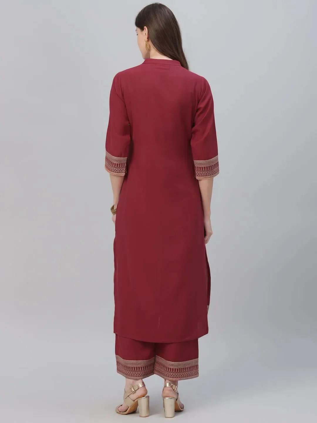 Buy Maroon Solid Rayon Kurta Set - 6894-XS | Libas Ethnic Wear Online
Buy Maroon Solid Rayon Kurta Set - 6894-XS | Libas Ethnic Wear Online