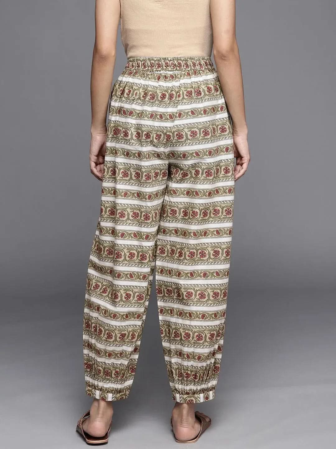 Multi Printed Cotton Salwar Pants - Libas