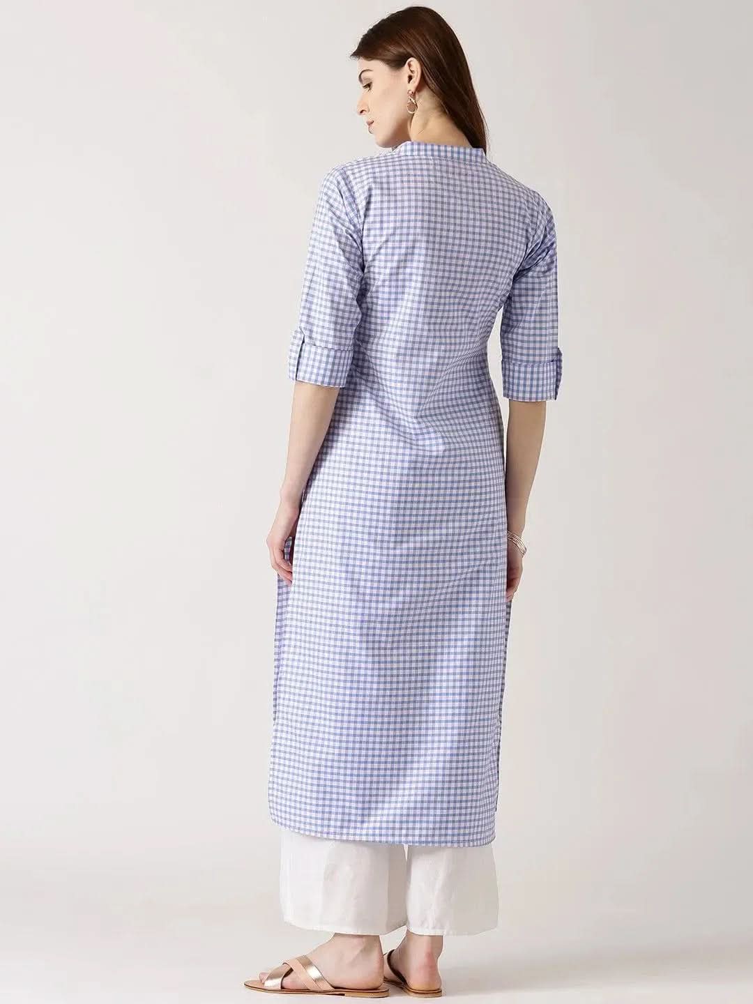 Multicolored Solid Cotton Kurta - Libas