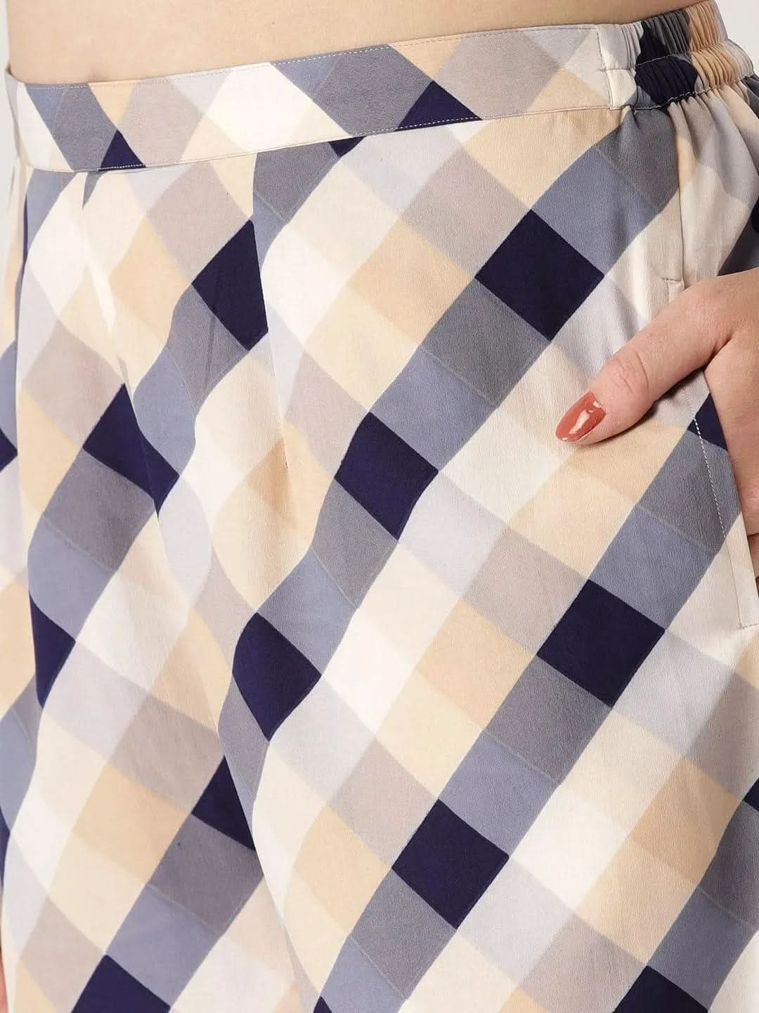 Buy Multicoloured Checkered Crepe Palazzos - PL516-XL | Libas Ethnic Wear Online 
Buy Multicoloured Checkered Crepe Palazzos - PL516-XL | Libas Ethnic Wear Online