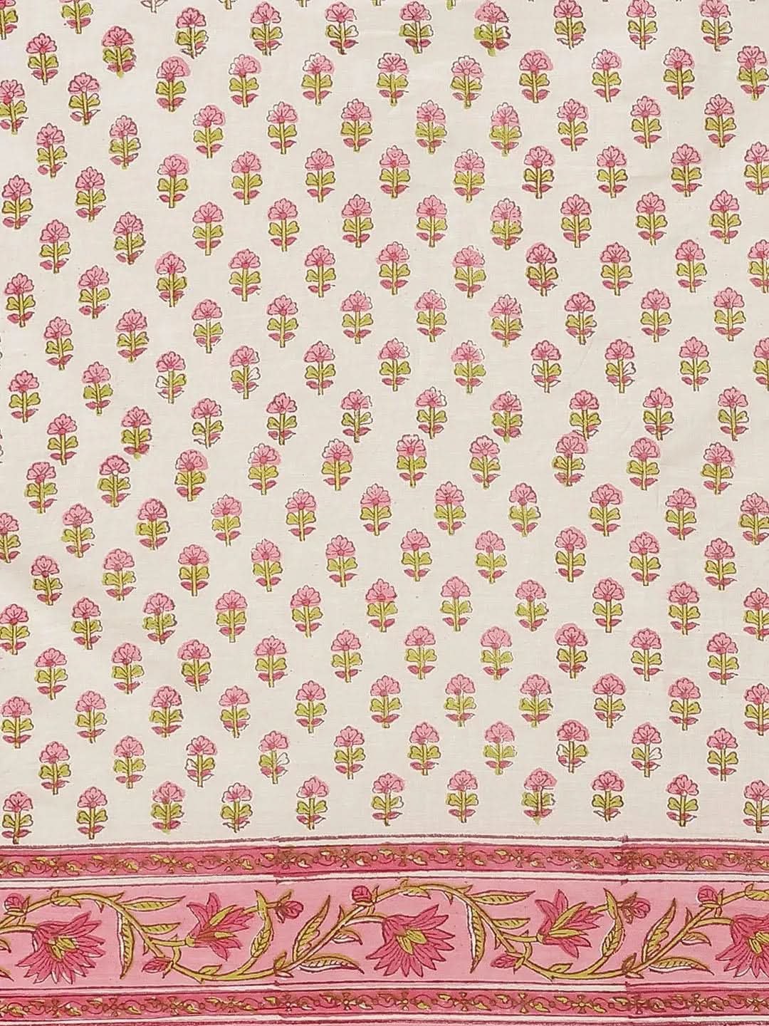 Multicoloured Printed Cotton Saree - Libas