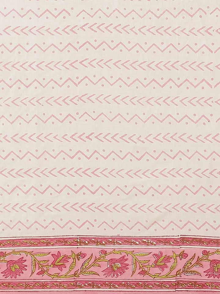 Multicoloured Printed Cotton Saree - Libas