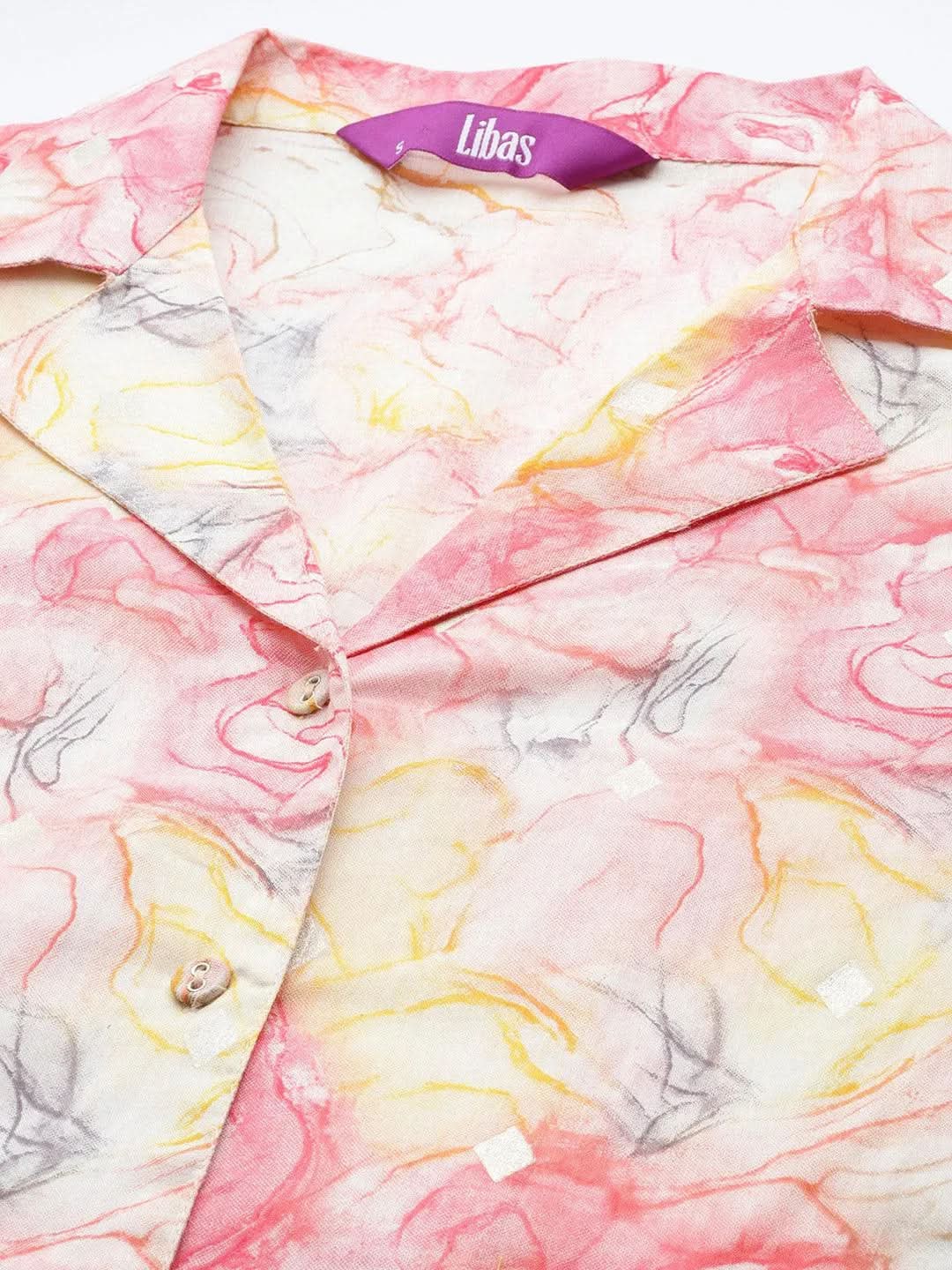 Multicoloured Printed Cotton Tunic Shirt With Trousers
Multicoloured Printed Cotton Tunic Shirt With Trousers