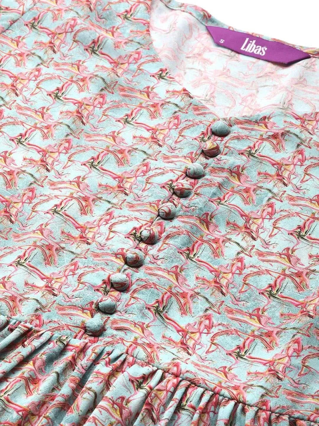 Multicoloured Printed Georgette Fit and Flared Dress
Multicoloured Printed Georgette Fit and Flared Dress